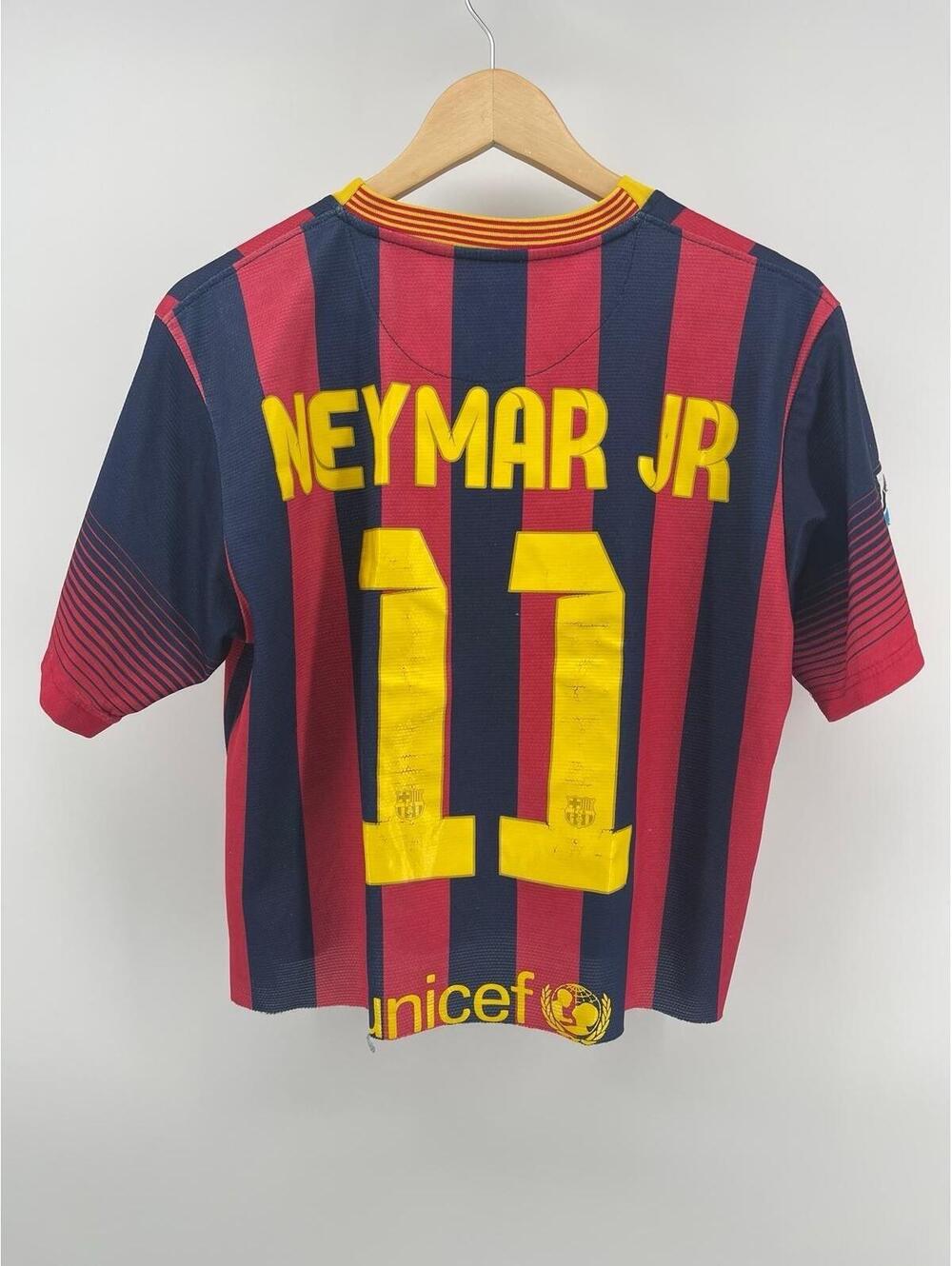 Nike FC Barcelona Neymar Jr 11 Jersey‎ Mens Medium Dri Fit Cropped Custom